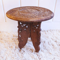 Teak Wood Table with Folding Base Made in India