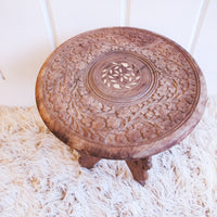 Teak Wood Table with Folding Base Made in India