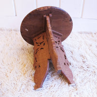 Teak Wood Table with Folding Base Made in India