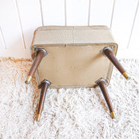 Midcentury Bench Ottoman Seat with Storage