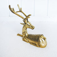 Gazelle Brass Box Statue Sculpture 1977 Chapman Style