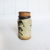 Ceramic Spice Canister Jar with Cork Lid