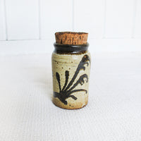 Ceramic Spice Canister Jar with Cork Lid