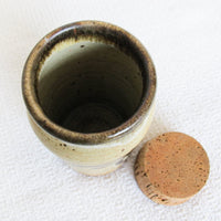 Ceramic Spice Canister Jar with Cork Lid