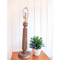 Teak Wood Lamp Light Base