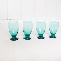Emerald Green Water Glasses Set of Four