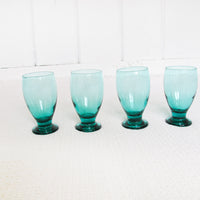 Emerald Green Water Glasses Set of Four
