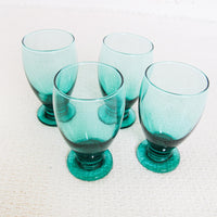 Emerald Green Water Glasses Set of Four