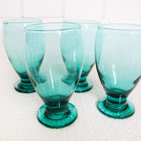 Emerald Green Water Glasses Set of Four