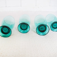 Emerald Green Water Glasses Set of Four