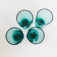 Emerald Green Water Glasses Set of Four