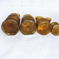 Amber Glass Kitchen Canister Set of Four