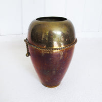 Brass Vase with Rope Detailing Made in India