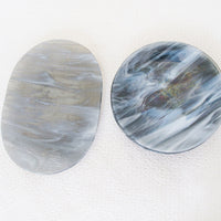 Hand Blown Glass Serving Plates and Platter Signed Made in 1988