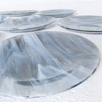 Hand Blown Glass Serving Plates and Platter Signed Made in 1988