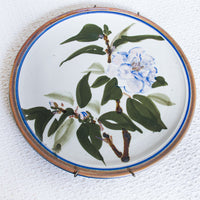 Floral Ceramic Serving Dish Tray With Wall Hanging Hardware By Lewing