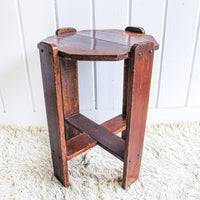 Wood Hexagon Plant Stand Side Table