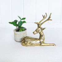 Gazelle Brass Box Statue Sculpture 1977 Chapman Style