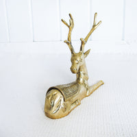 Gazelle Brass Box Statue Sculpture 1977 Chapman Style