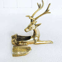 Gazelle Brass Box Statue Sculpture 1977 Chapman Style