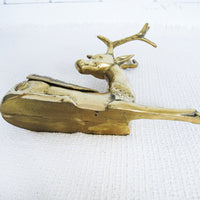 Gazelle Brass Box Statue Sculpture 1977 Chapman Style