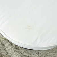 Bentwood Bamboo Ottoman with White Cushion
