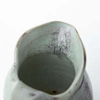 Ceramic Pitcher with Speckled Cream, Green and Blue Accenting