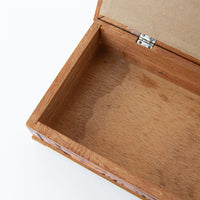 Feather Art Hand Carved Wood Box
