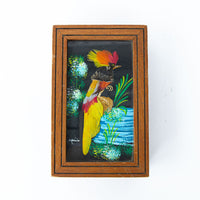 Feather Art Hand Carved Wood Box