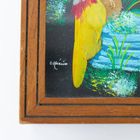 Feather Art Hand Carved Wood Box