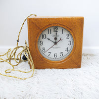 Telechron Electric Oak Framed Clock Made in the USA