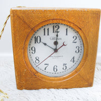 Telechron Electric Oak Framed Clock Made in the USA