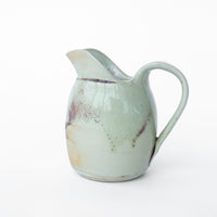 Ceramic Pitcher with Speckled Cream, Green and Blue Accenting