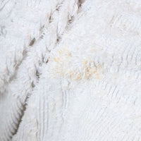 White Chenille Blanket Bedspread Throw with Rounded Corners