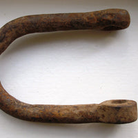 Vintage Rustic Industrial Architectural Solid Cast Iron Hitches - Set of 2