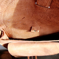 Chic Tooled Vintage Leather Shoulder Tote