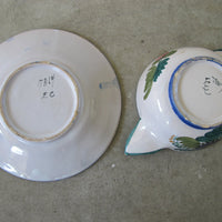 Vintage Italian Ceramic Floral Cup and Saucer - Made in Italy