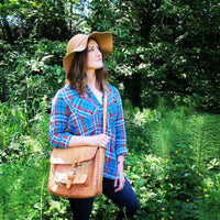 Tooled Vintage Large Leather Vintage Shoulder Tote - Made in Mexico