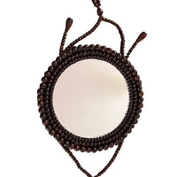 Wood Beaded Wall Mirror