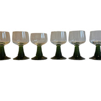 Schott Zwiesel Coupe Glasses with Wavy Green Stem