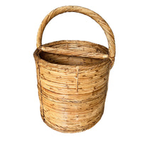 Bamboo Vintage Storage Basket with Handle