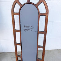 1980s Pine Wood Framed Mirror with Shelf