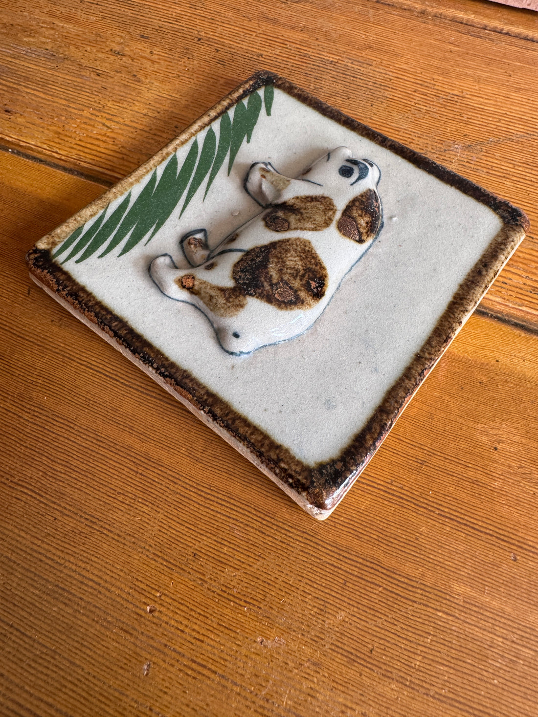Tonala Ceramic Tile Folklore Pig Wall Art