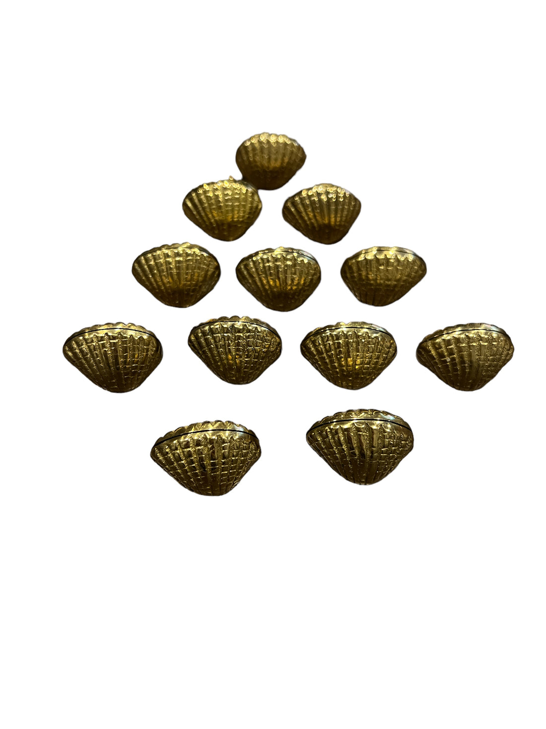 Brass Shell Table Place Holders Set of 12