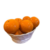 Italian Ceramic white Basket with Oranges Tangerines for I Magnin