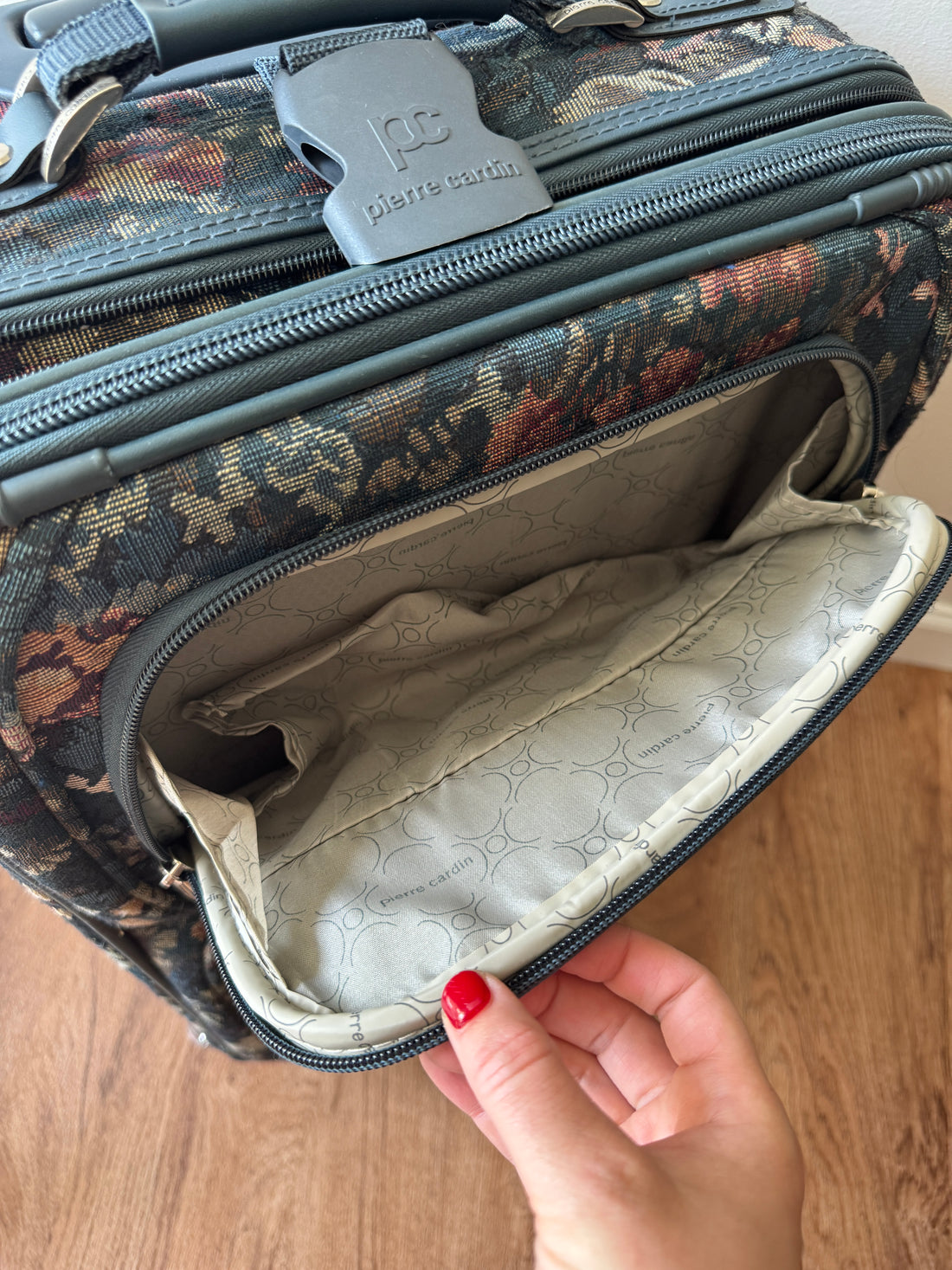 Pierre Cardin Floral Travel Carry-On vintage