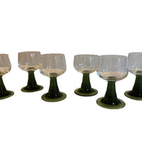 Schott Zwiesel Coupe Glasses with Wavy Green Stem