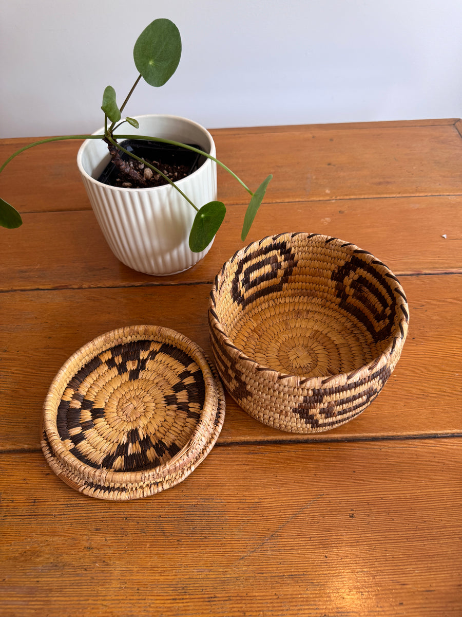 Native Basket and Clay Pot Ceramic Vase Sold Separately