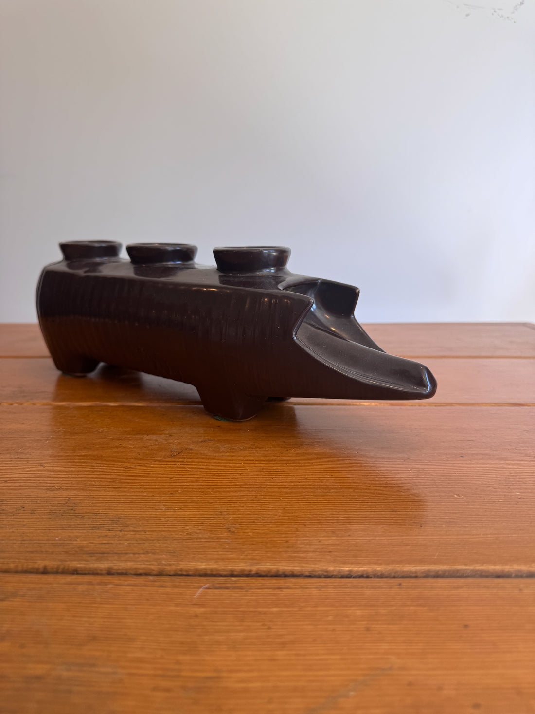 Rare Redwing Ceramic Pig Candle Holder
