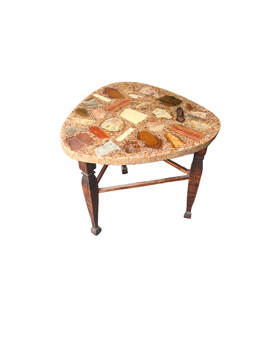 Geode Resin Midcentury End Table